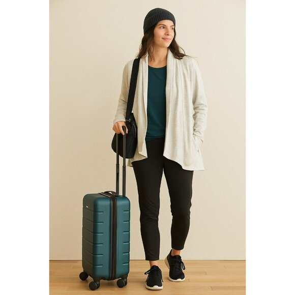 Athleta Pranayama II Restore Wrap Light Grey Heather Size Médium - Picture 1 of 9